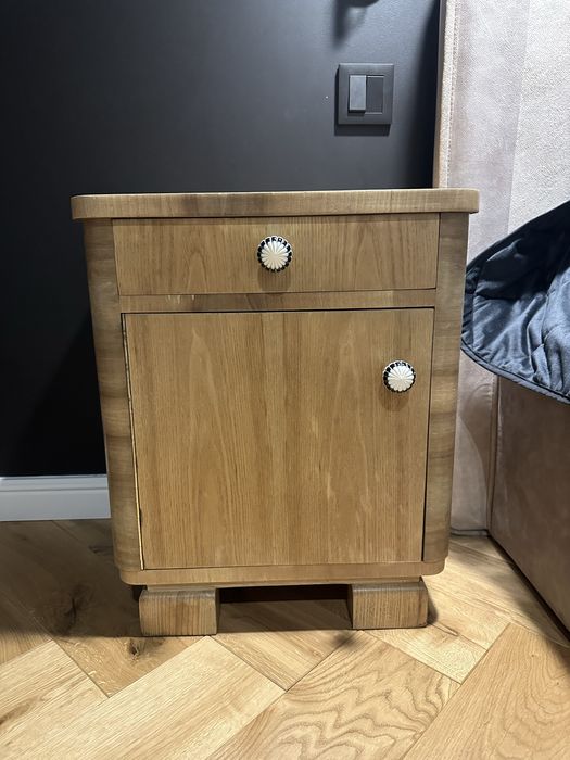 Szafki nocne Dwie  sztuki artdeco - prawa i lewa odnowione