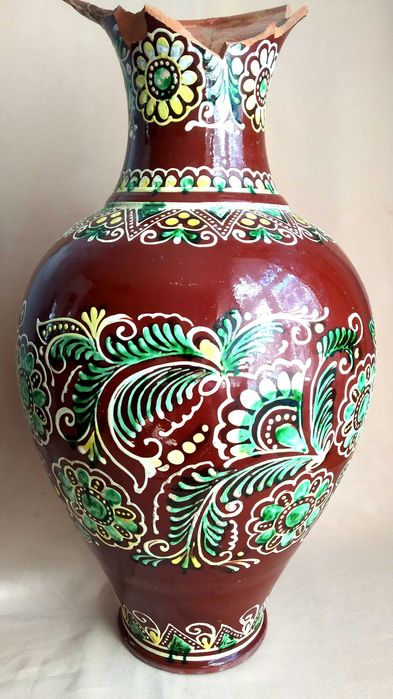 Косівська стара масивна ваза 55,5см