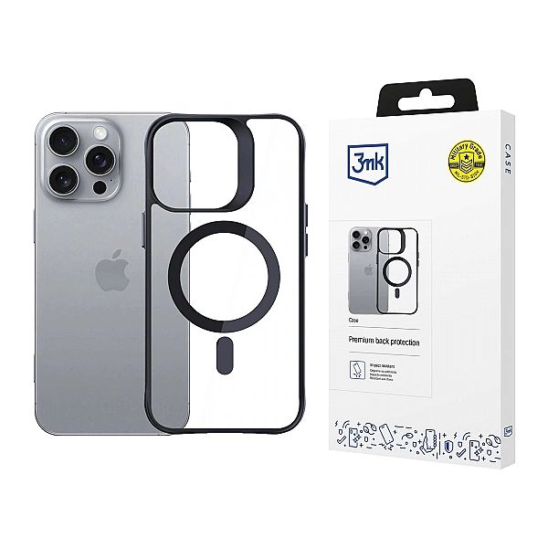 Etui 3mk Satin Armor MagCase z MagSafe iPhone 16 Pro Max - przezroczys
