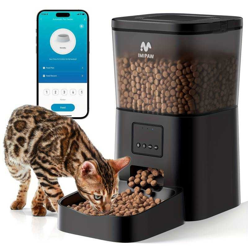 Dispensador automático comida gato e cão eletrónico WIFI NOVO