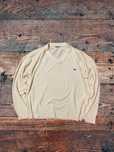 Vintage sweter w serek Lacoste bawełna france XL kremowy