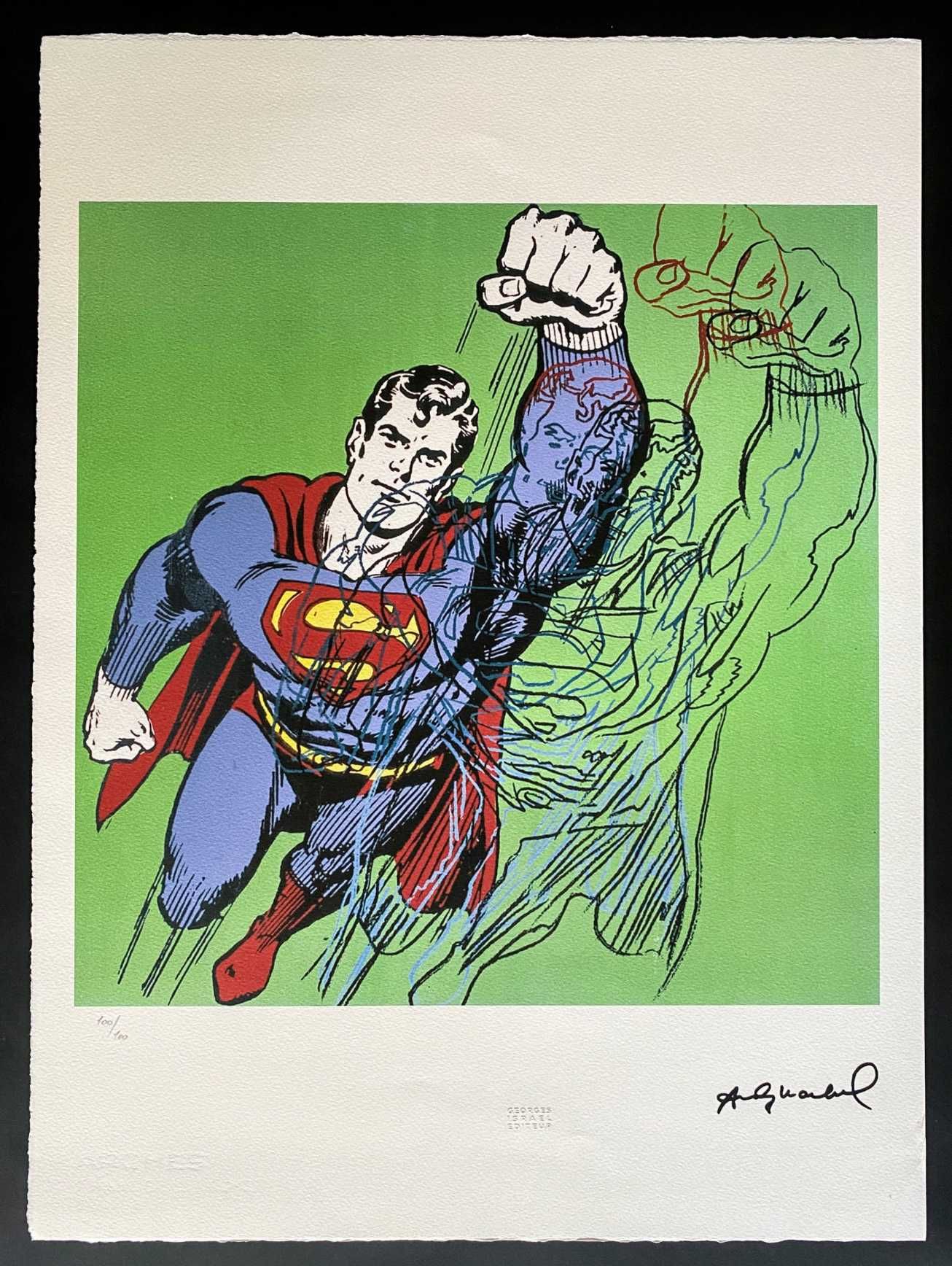 KoneserSztuki_pl - Superman Andy Warhol Litografia Limitowana Cert. 2