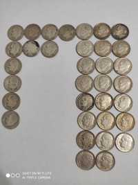 Sprzedam Srebrne monety one dime 1946 - 1964