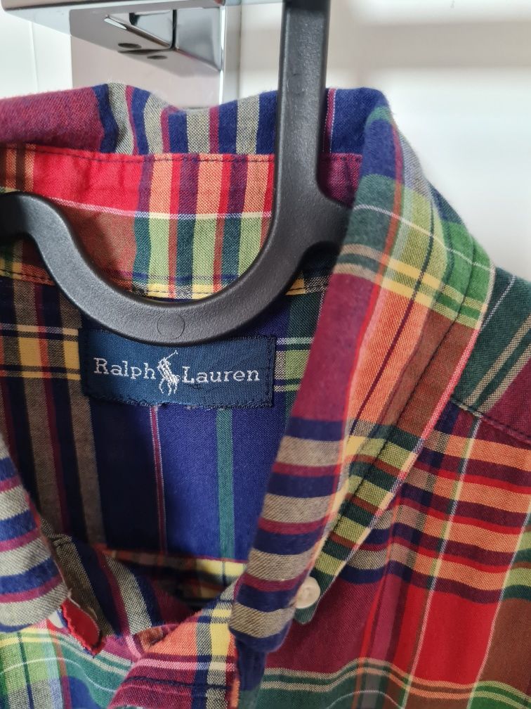Koszula w kratę firmy Ralph Lauren dla chlopca 10 lat 146 cm