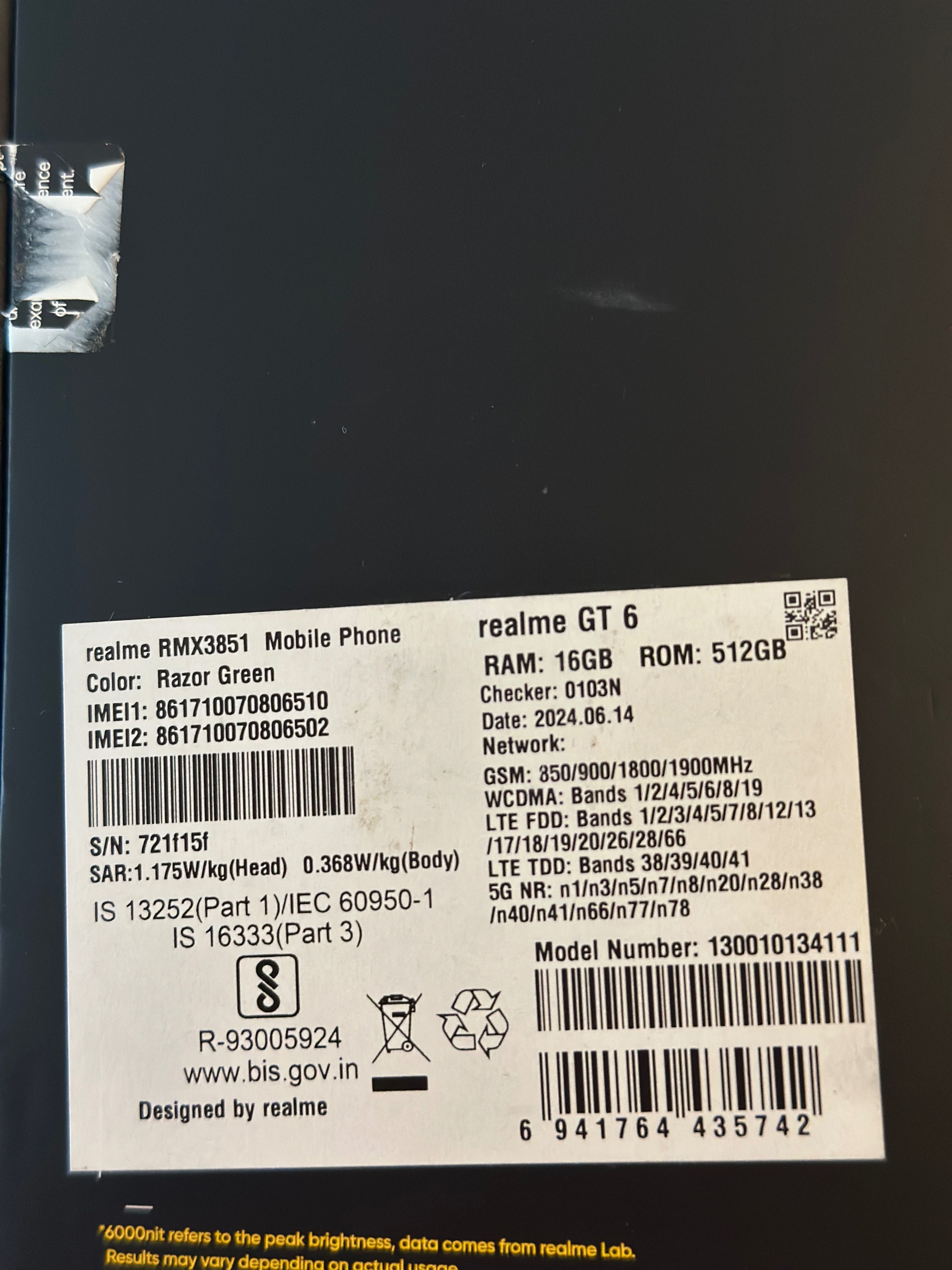 Realme GT6 512gb