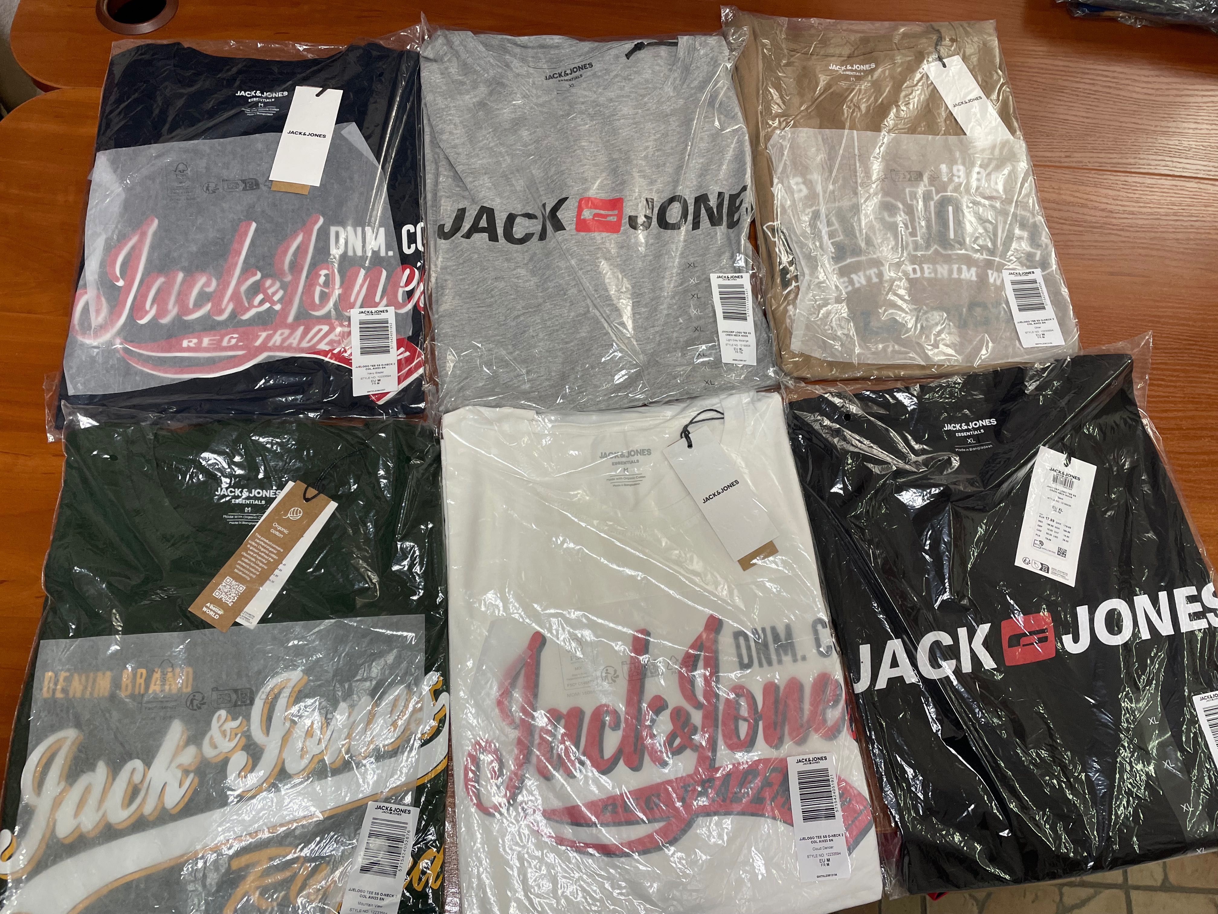 ОПТ Нові чоловічі футболки Jack&jones, в упаковці в розмірах!!!