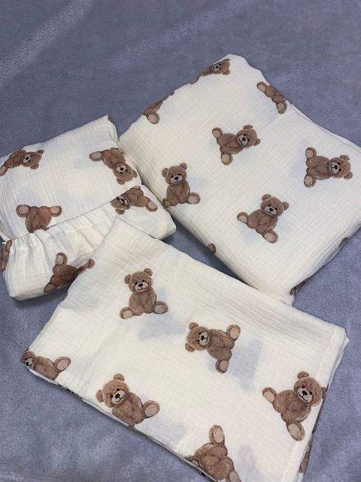 Муслінова постіль на ліжко 120*60 см