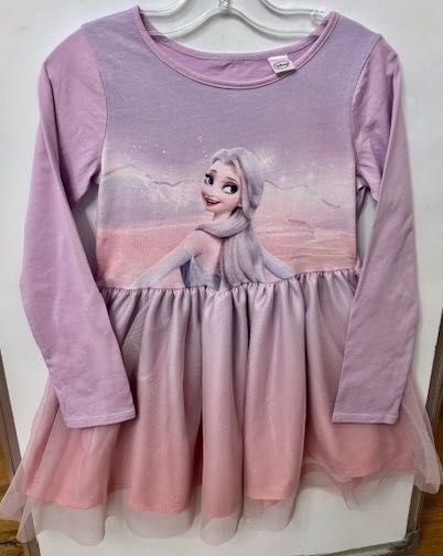 Elsa, Elza, Frozen, Kraina lodu 122/128 NOWA Tiul brokat