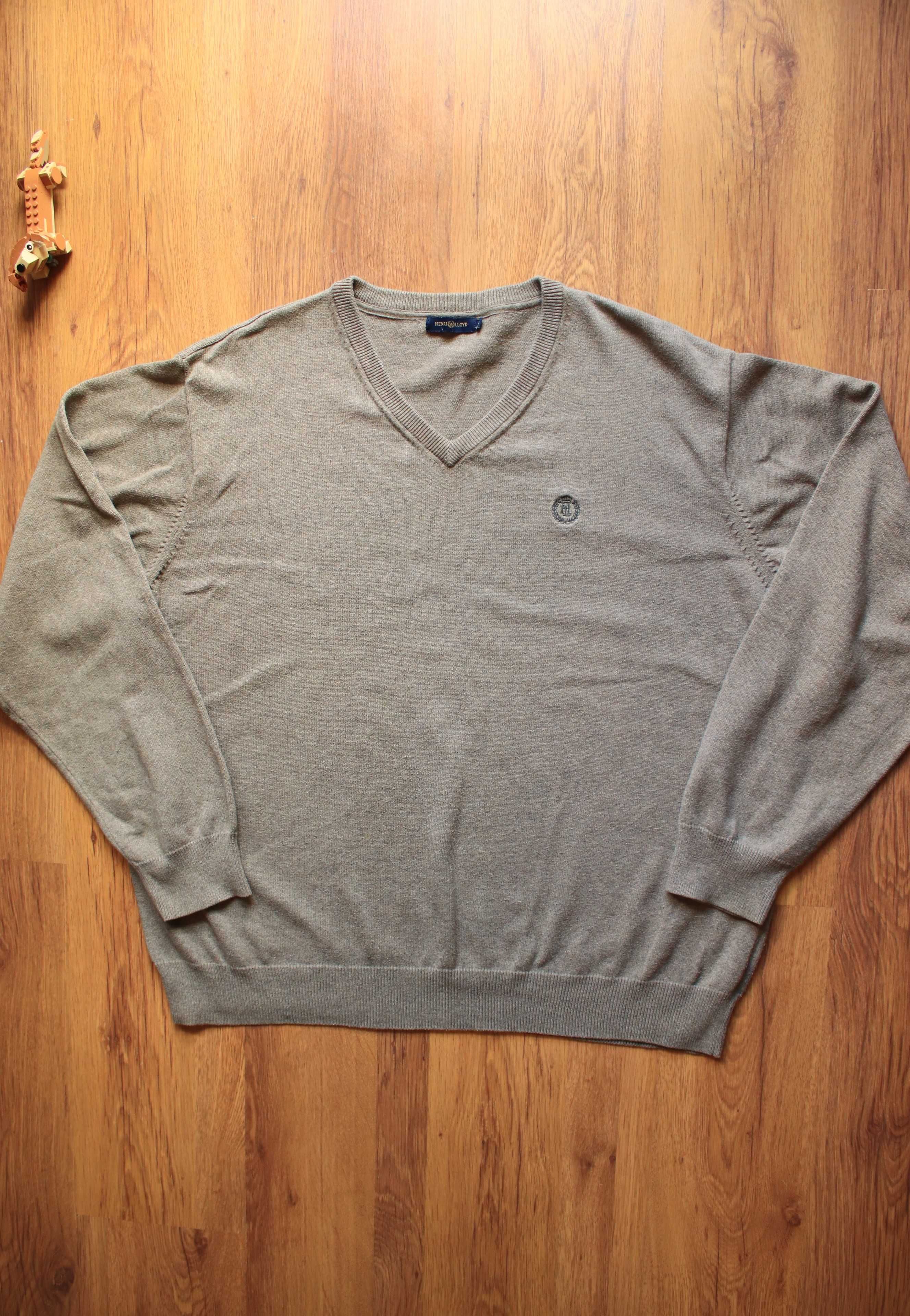 Sweter Henri Lloyd Khaki rozm. XXL bawełniany męski