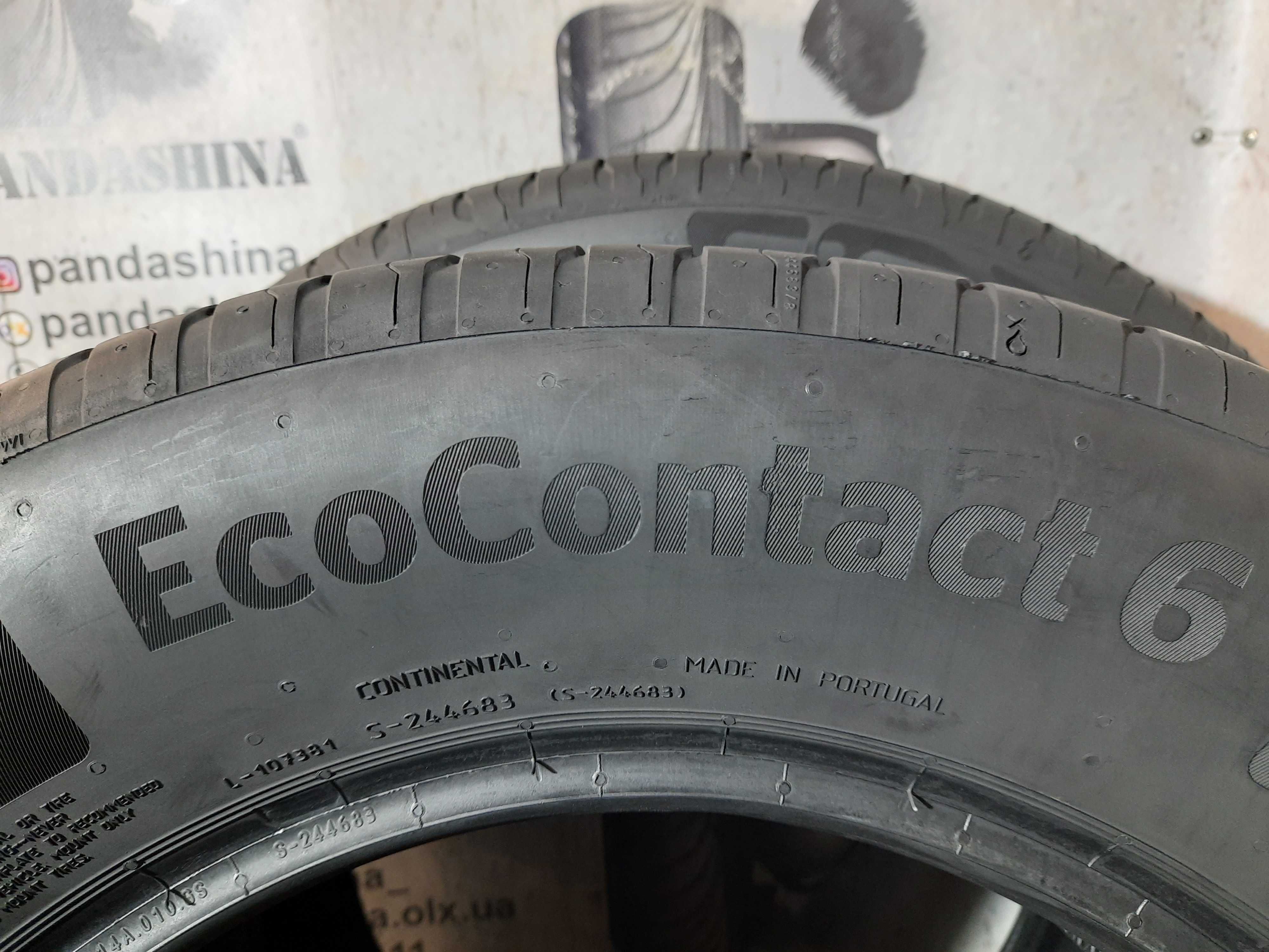 Шини 6мм 225/60 R16 CONTINENTAL EcoContact 6 б/у літо склад