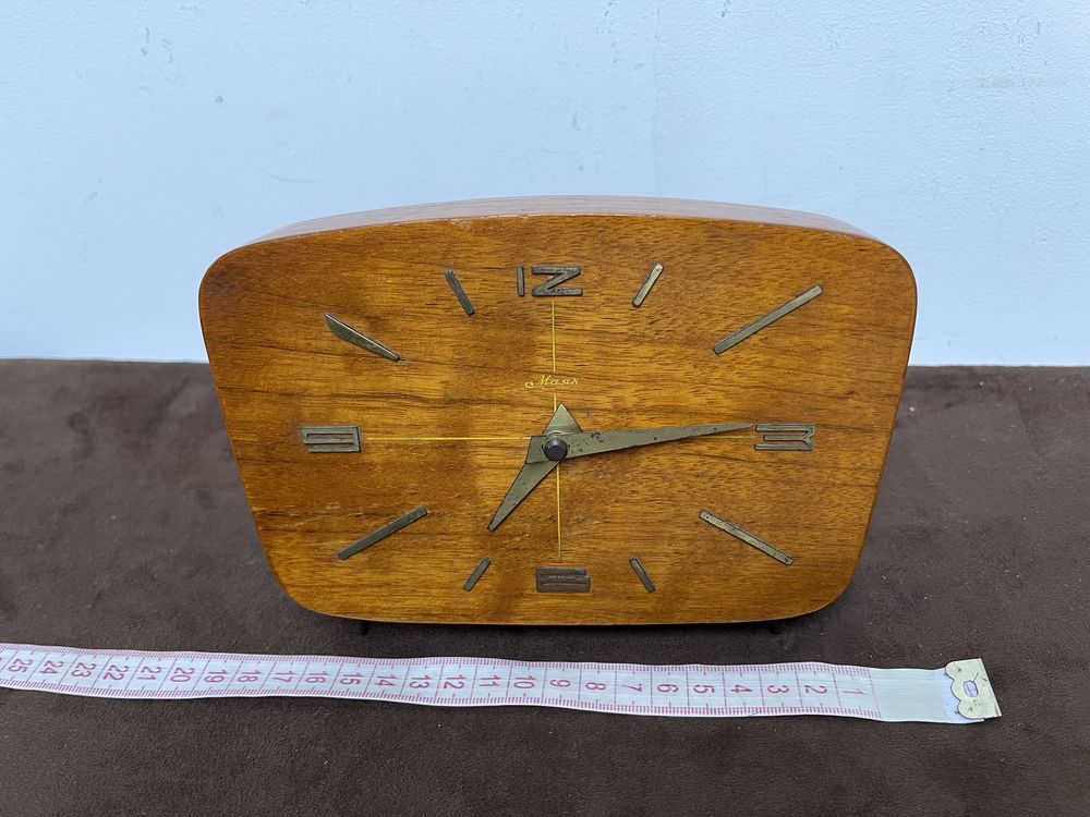 Art Deco Majak Stary Drewniany Zegar Mechaniczny