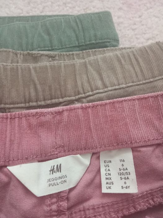 Sztruksy jegginsy 116 H&M