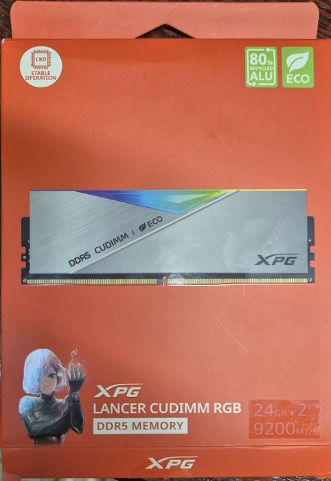 Pamieć DDR 5 adata XPG 48gb 9200mhz