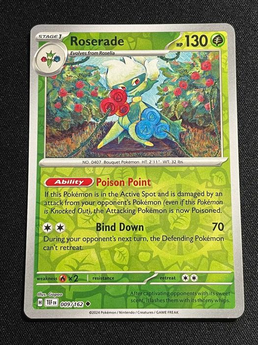 Carta Pokémon Roserade 9/162 Temporal Forces