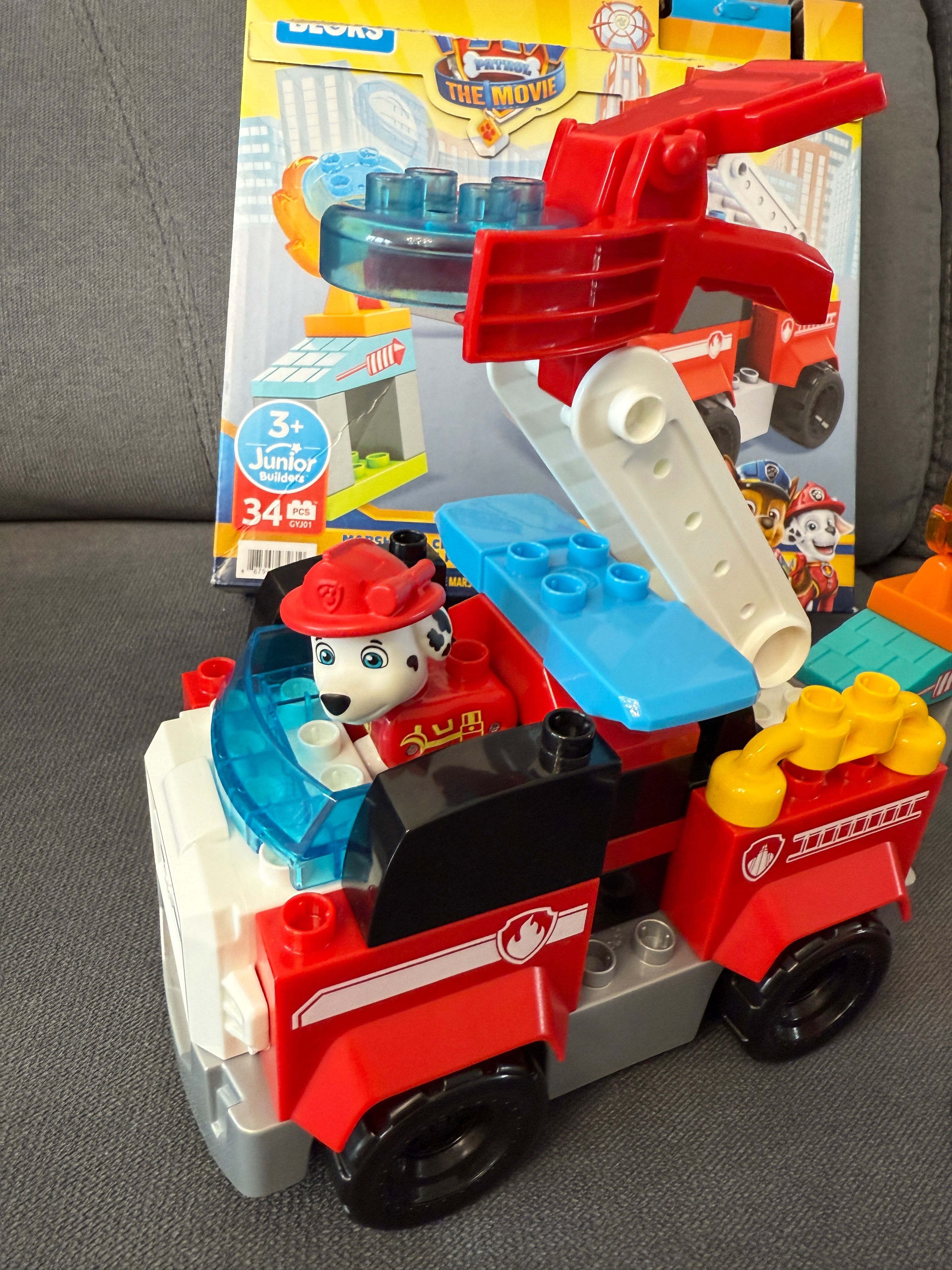 Psi Patrol Mega Bloks , Wóz Strażacki Marshall i Zuma, Stan BDB