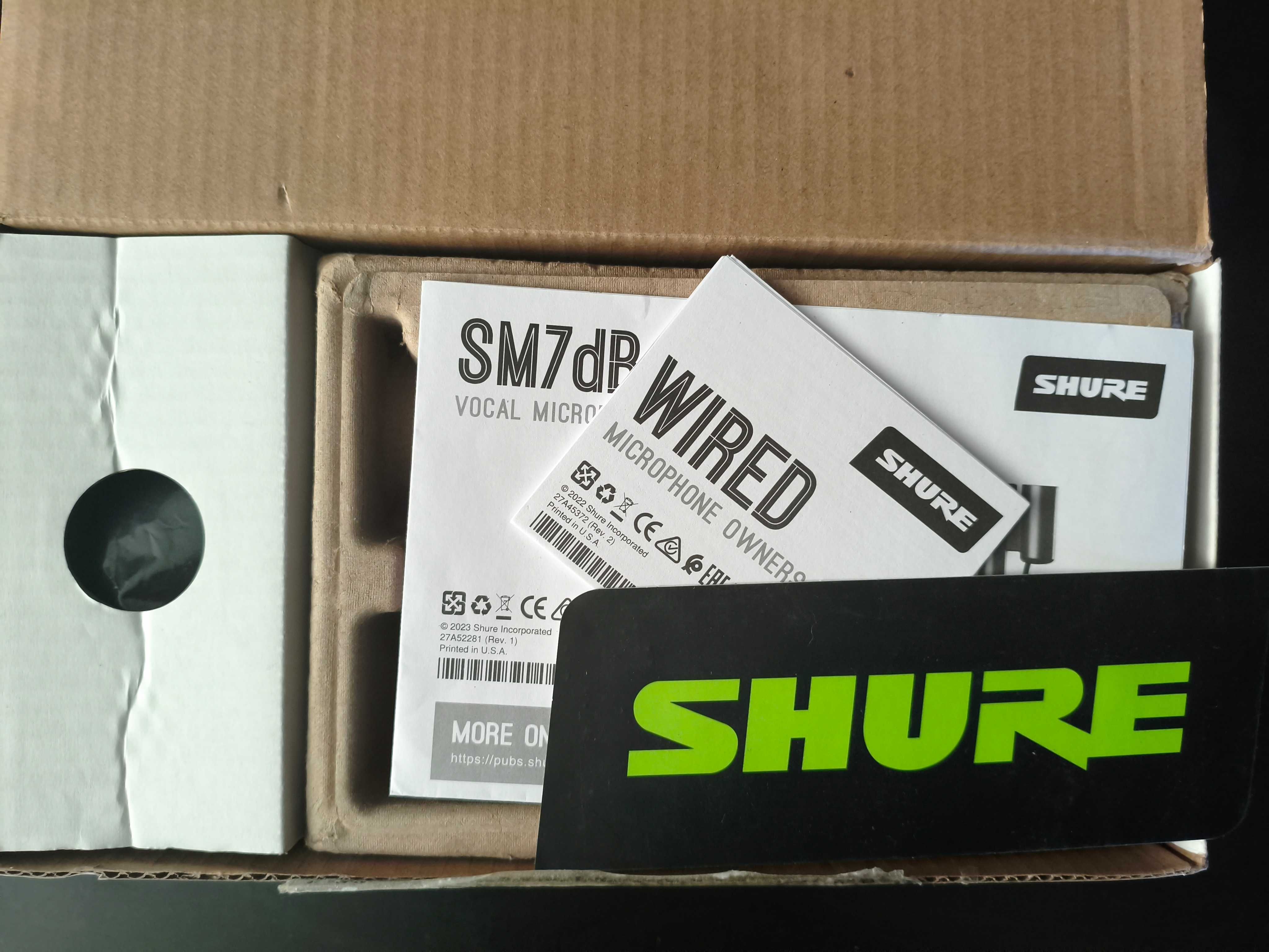 Mikrofon Shure sm7db dynamiczny wokalowy kardioidalny uszkodzony