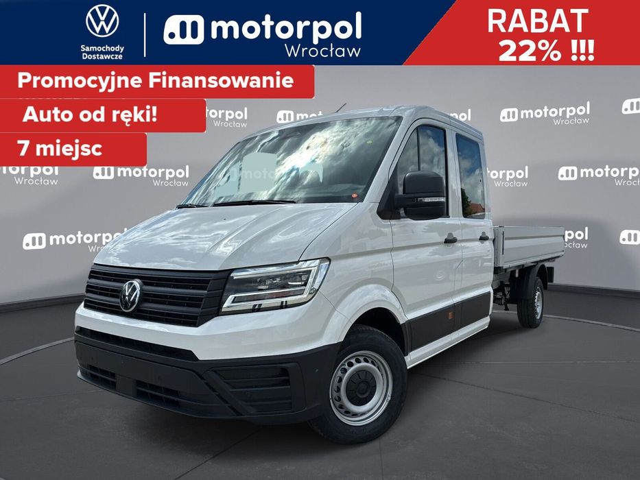 Volkswagen Crafter 35 Podwójna Kabina L4 z fabryczną skrzynią, DMC=3.5t, 2.0BiTDI 177KM, r.o. 4490mm  35 Podwójna Kabina L4 z fabryczną skrzynią, DMC=3.5t, 2.0BiTDI 177KM,