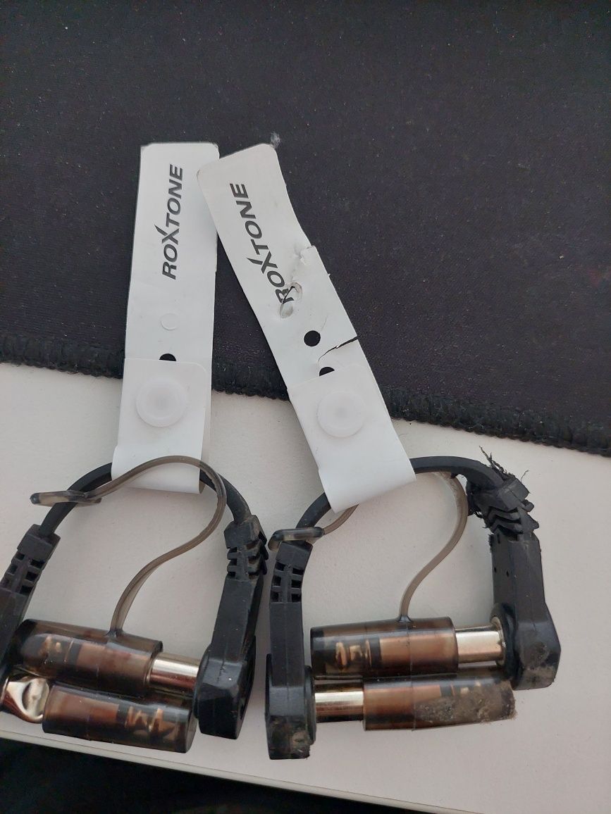 Kabel do efektu patch Jack 6,3 mam mono 10 cm - uszkodzony