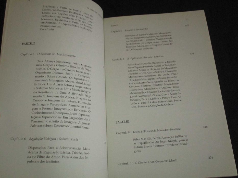 Livro O Erro de Descartes António Damásio