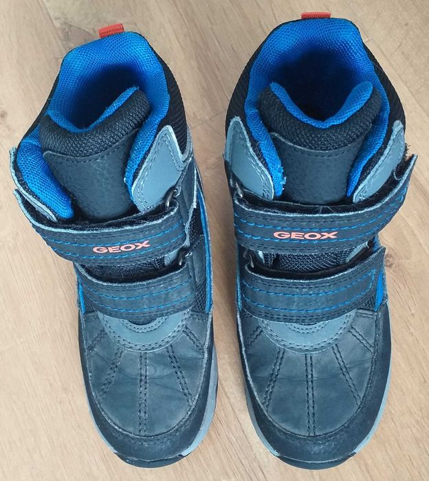 Buty zimowe ocieplane wodoodporne śniegowce GEOX 27 czarne granatowe