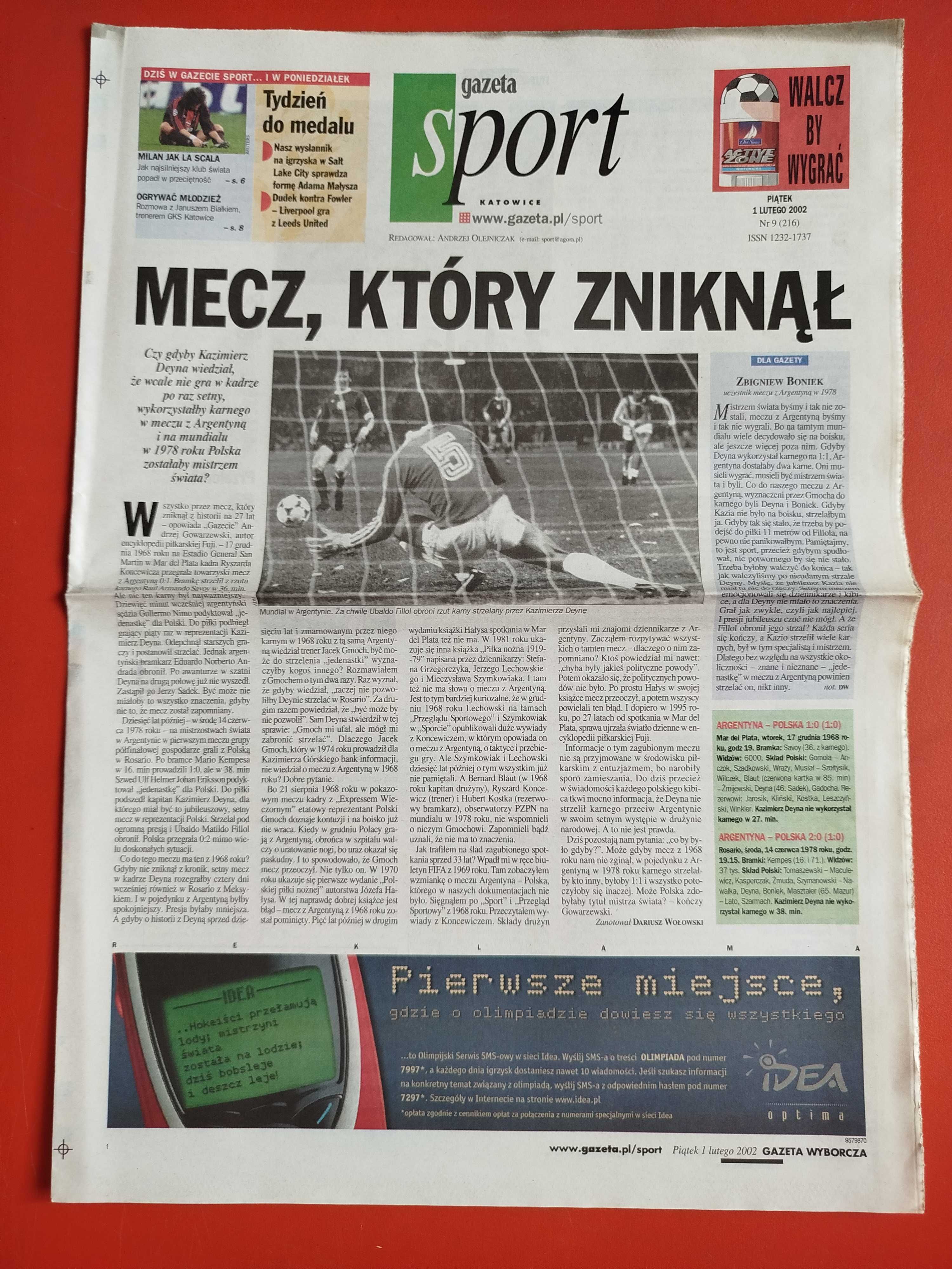 Gazeta Wyborcza, 1 lutego 2002, nr 27, Jan Jakub Kolski