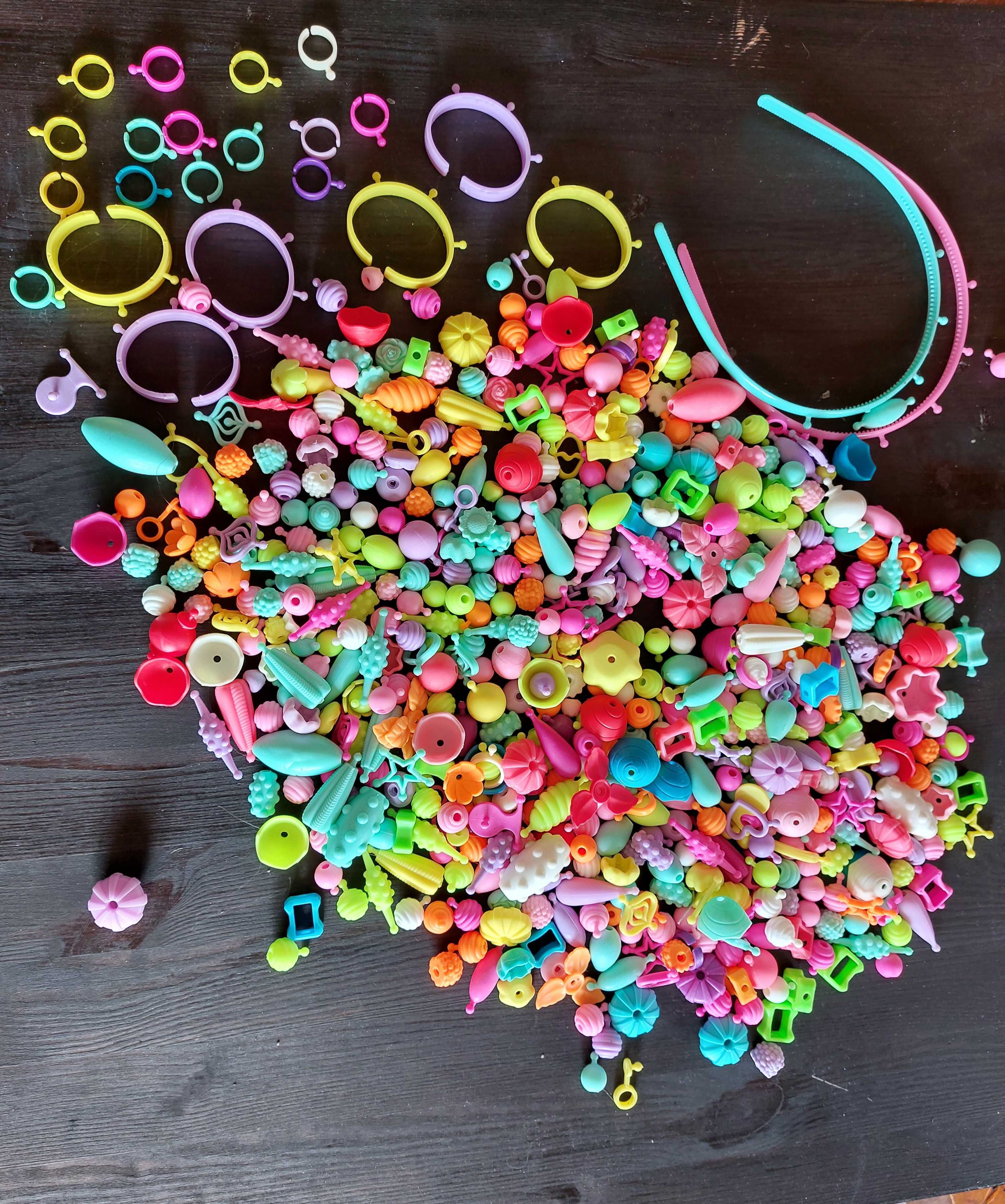 Missangas plastico colares pulseiras idade 3 anos