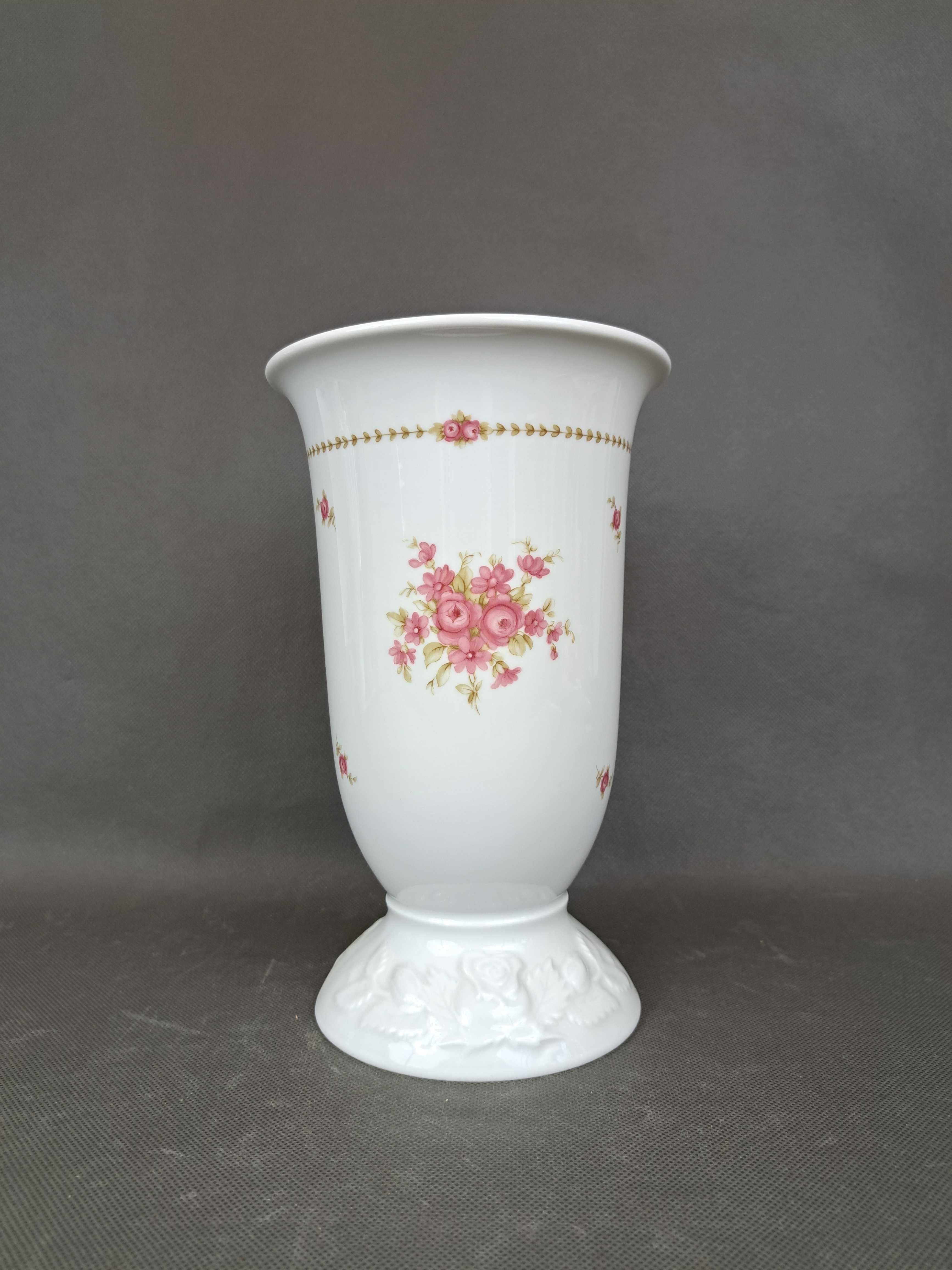 Wazon porcelanowy Seltmann Weiden Rose wys. 23,5 cm