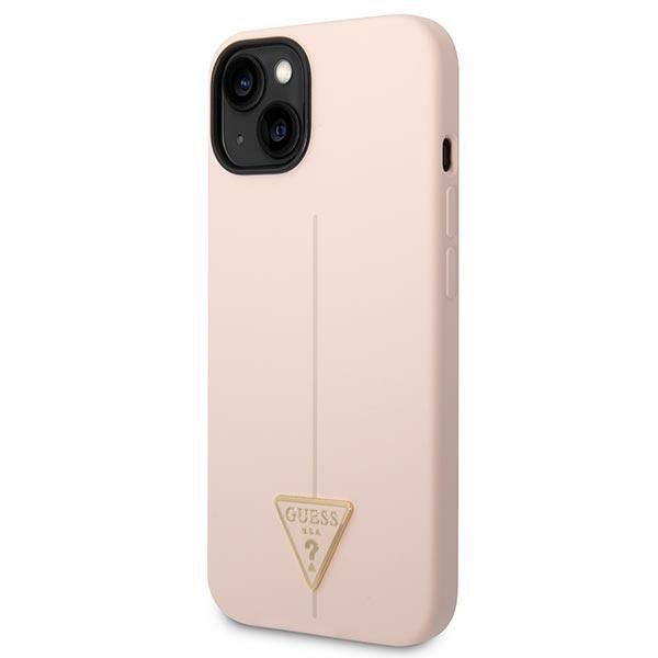 Guess Etui Silicone Triangle do iPhone 14 Plus / 15 Plus 6,7" Różowe