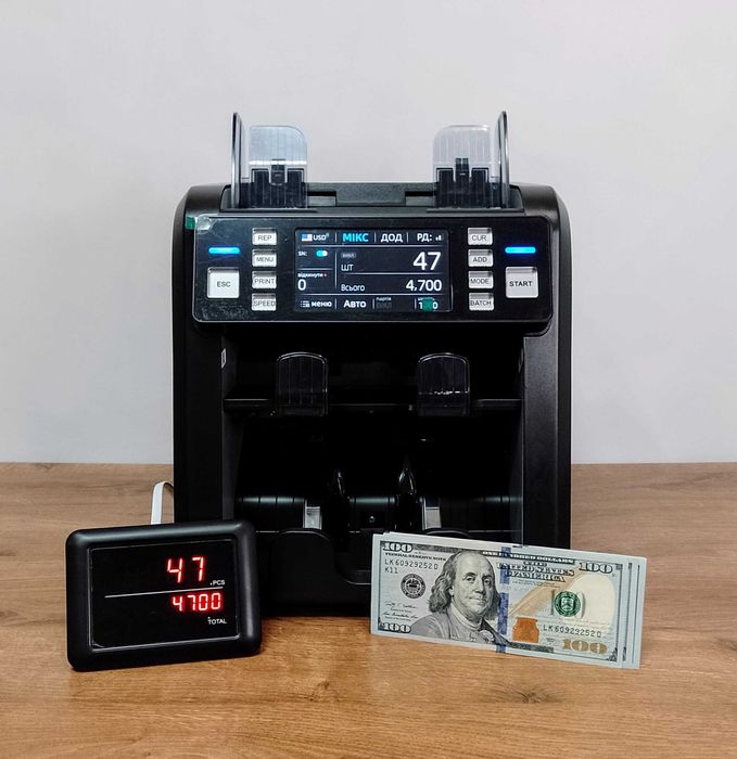 Лічильник сортувальник банкнот з перевіркою на ФАЛЬШ Hard Cash 952A
