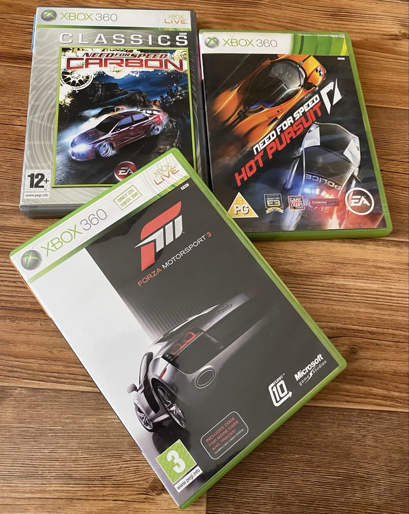 Xbox 360: GTA San Andreas, Bully, Driver, FORZA, Fable, Top Gun, NFS