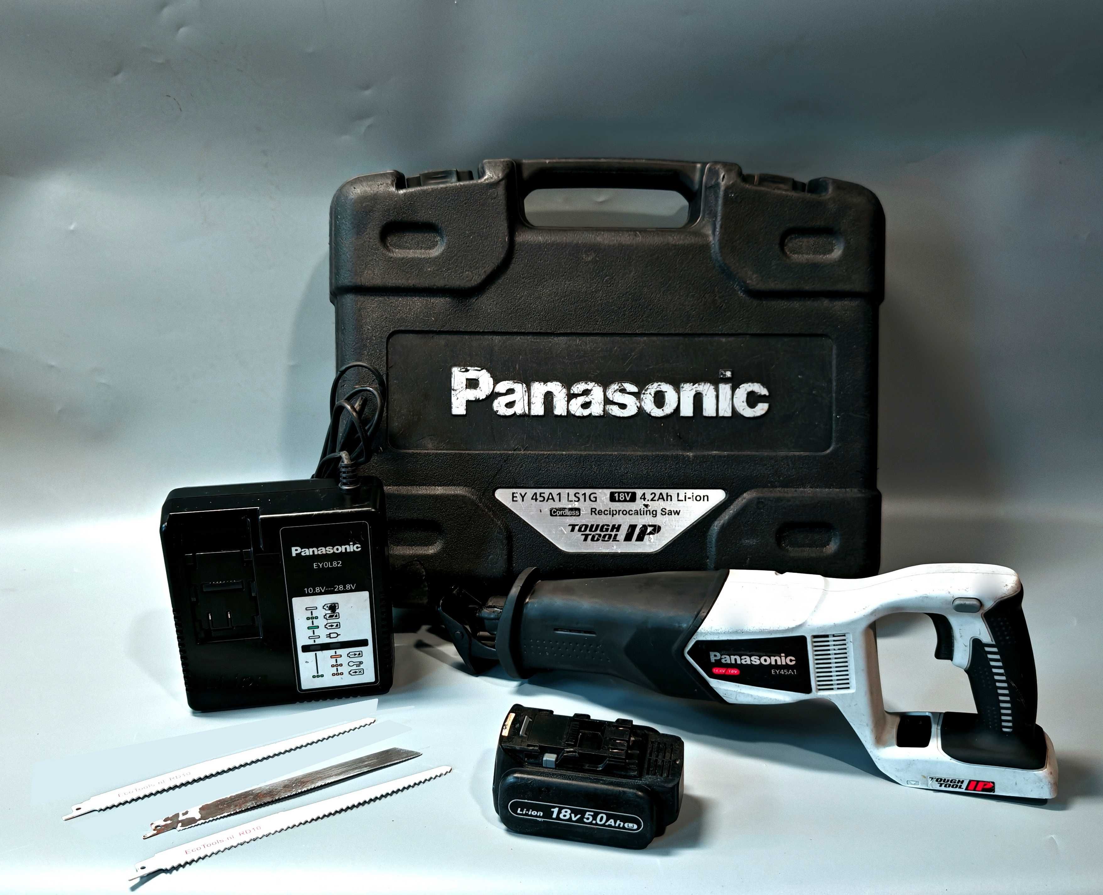 Piła Szablasta Panasonic EY45A1 18V/14V + Aku 5.0 AH B Mocna Kufer !!