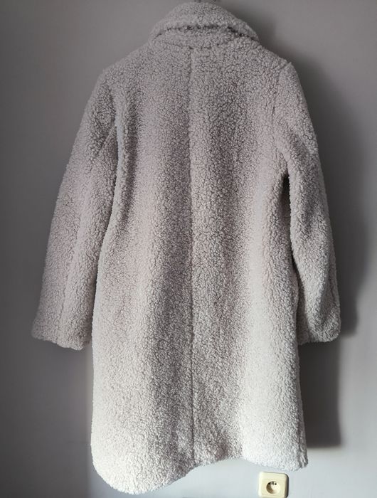Płaszcz Teddy miś baranek Mohito XL oversize jesień must have