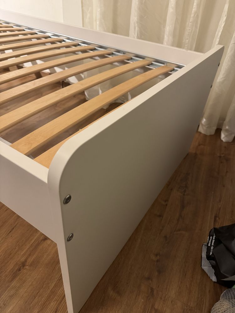 Estrutura Cama 90x200 cm / Branco  - modelo SLAKT - Ikea