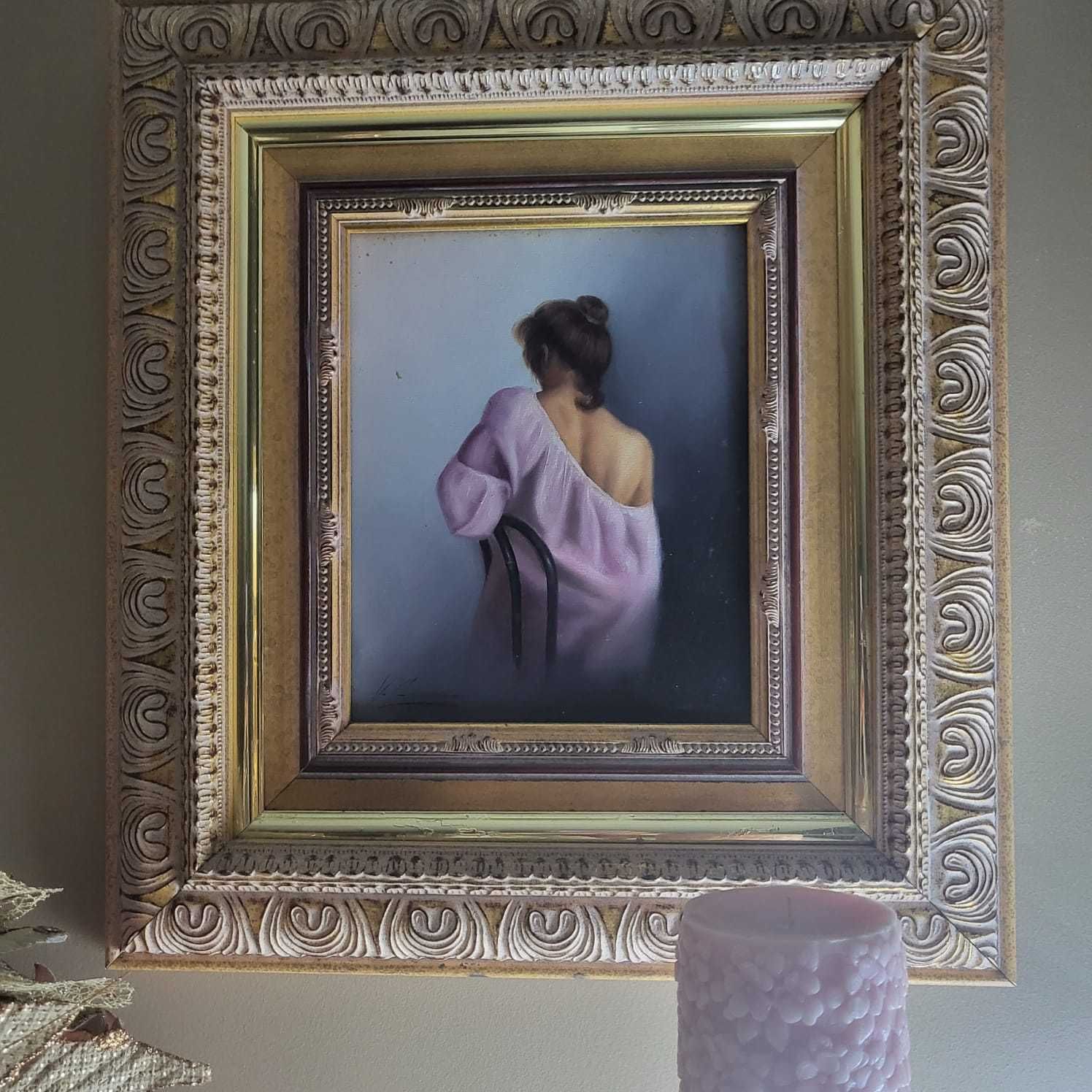 Pintura de jovem mulher