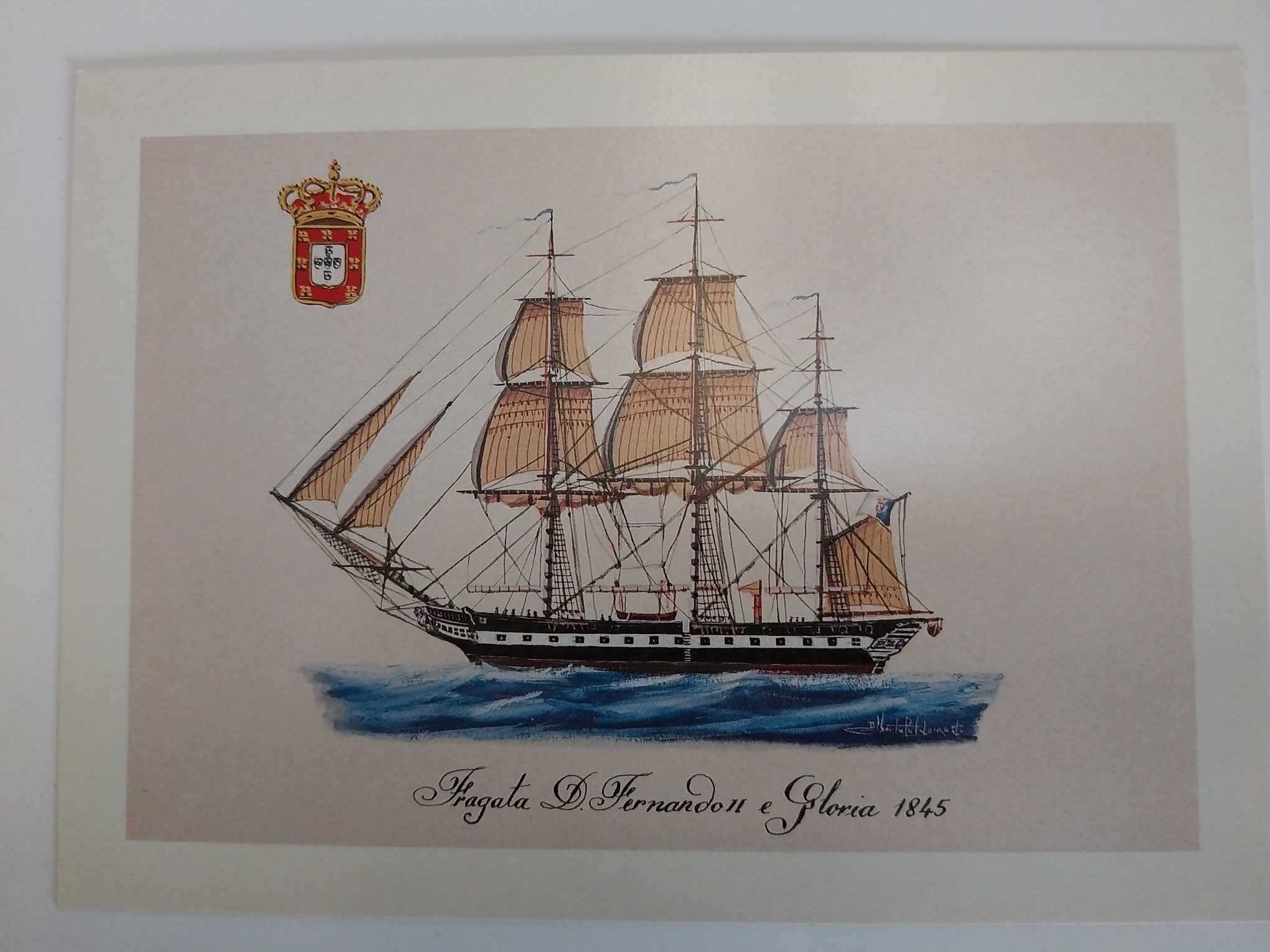 Colecção de 6 postais - Navios dos séculos XV a XIX