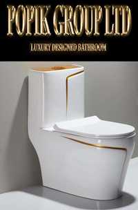 BIAŁA Luksusowa łazienka Design WC  Deska sedesowa wolnoopadająca