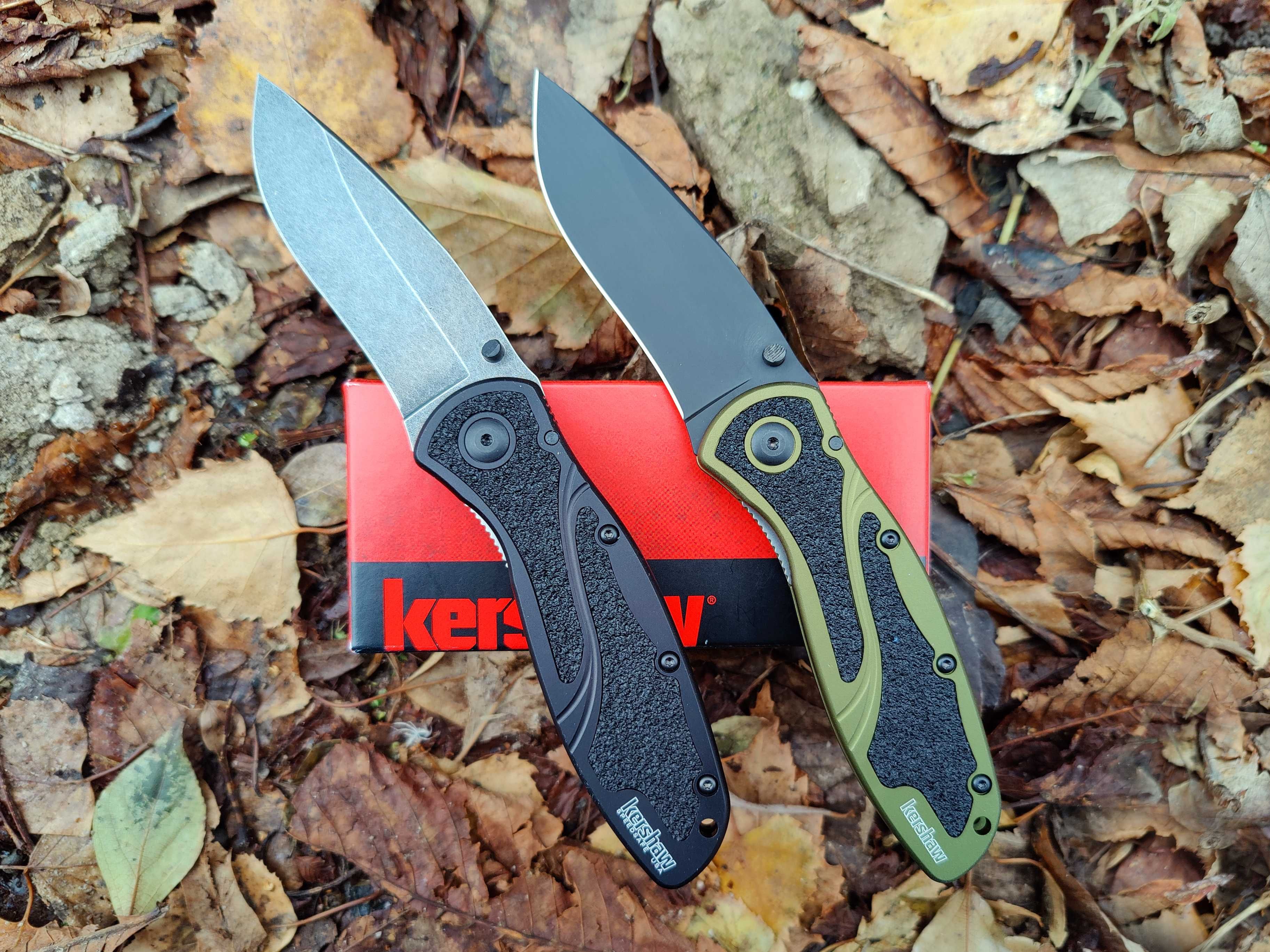 Складной нож Kershaw Blur Olive, Black Stonewash