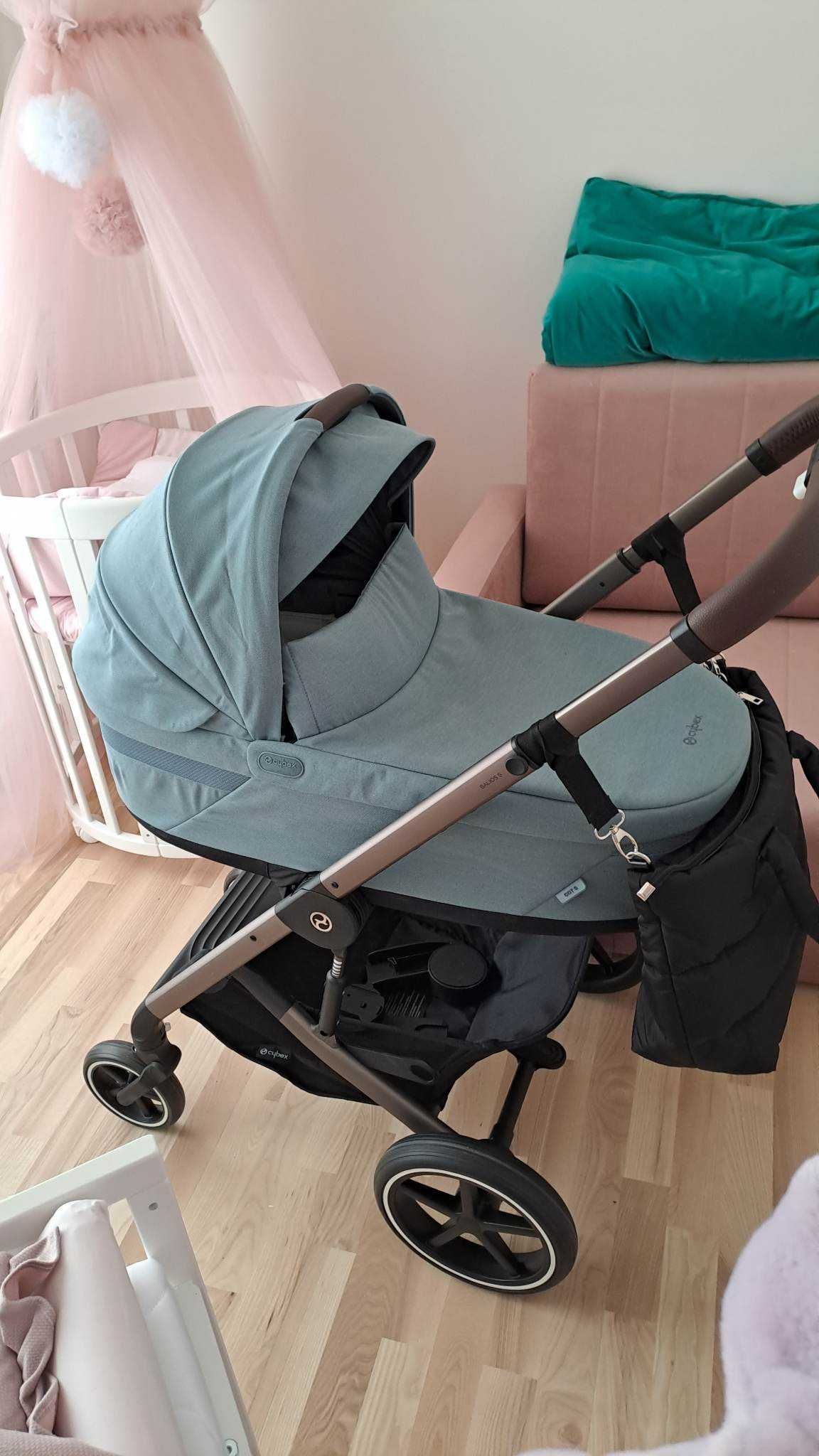 Komplet wózek Cybex Belios S Lux Sky Blue oraz fotelik z bazą isofix