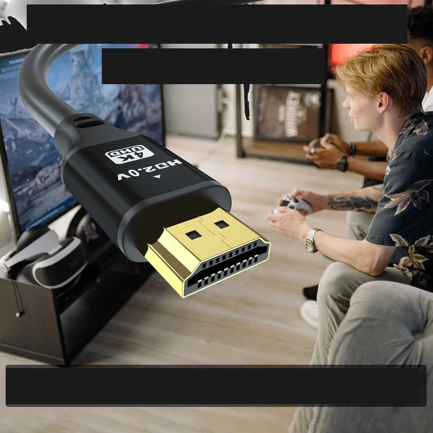 Kabel 4K HDMI 10M HDMI 2.0 18Gbps Ultra High Speed Złocone złącza 10m