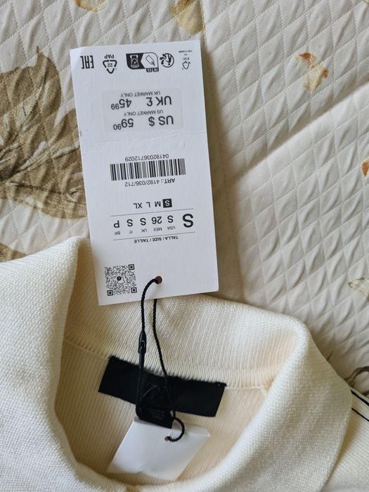Kardigan z lamowaniem żakiet marynarka Zara S nowy