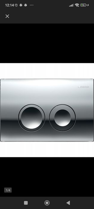 Przycisk spłukujący do WC Geberit DELTA 25 round srebrny