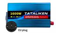 Tataliken 1600W инвертор походной туристический. Чистый синус.