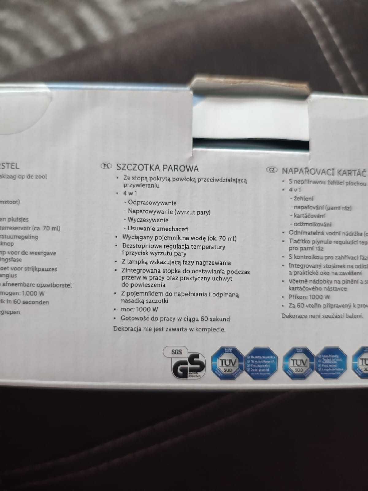 SZCZOTKA PAROWA firmy SILVER CREST z Lidla nowa.
4 w 1