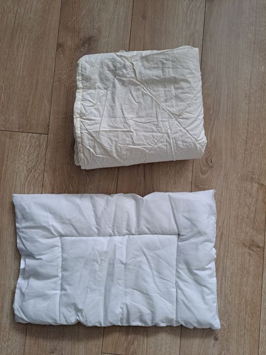 Zestaw dziecięcy-poduszka ikea len, wełniana kołdra,poszewka na koldre