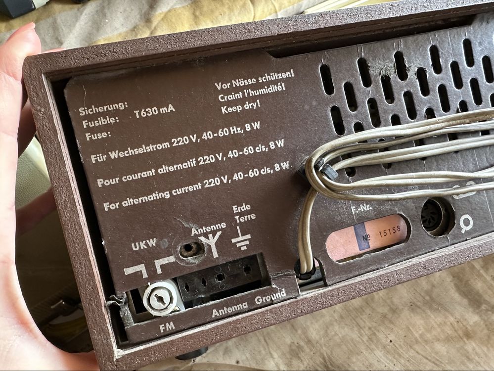 Ретро-радіо Siemens Klangmeister RG 212, підсилювач, дерев’яний корпус