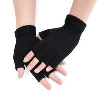 Rękawiczki bez palców Nowe mitenki czarne