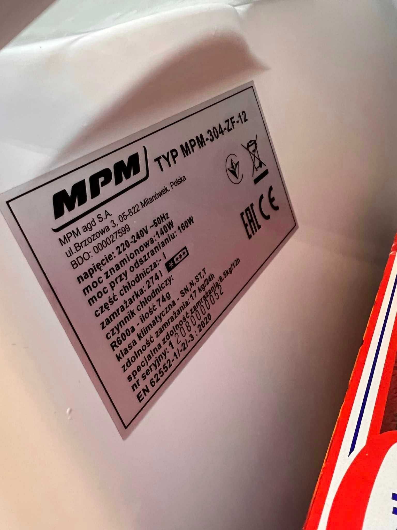 ZAMRAŻARKA NO-FROST 187l MPM-304-ZF-12, najwyzszy model jak nowa!