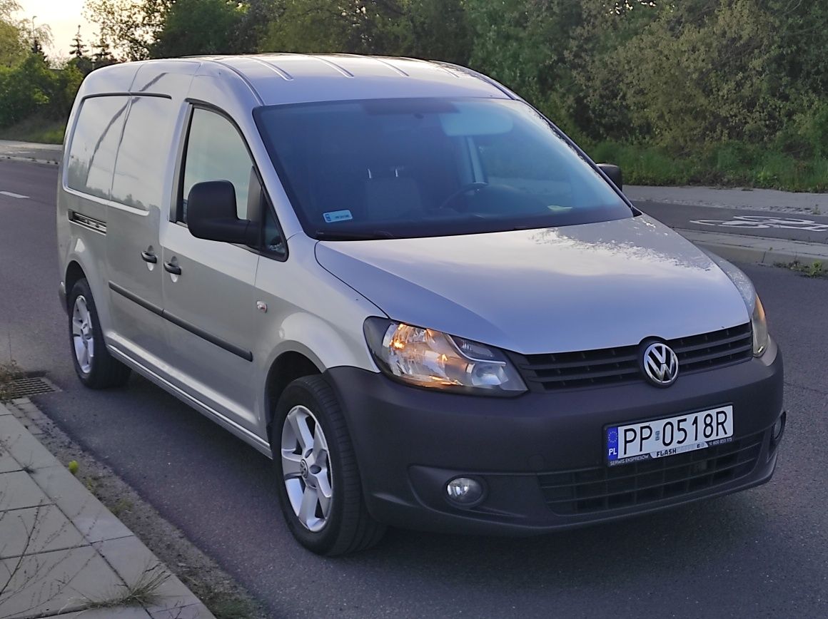 VW Caddy Maxi Long 130KM, VAT1, hak, po serwisie