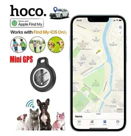 GPS Смарт-брелок Hoco E91 Tiger трекер, модуль GPS Air Tag, локатор