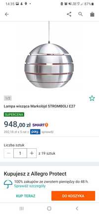 Lampa wiszaca aluminiowa